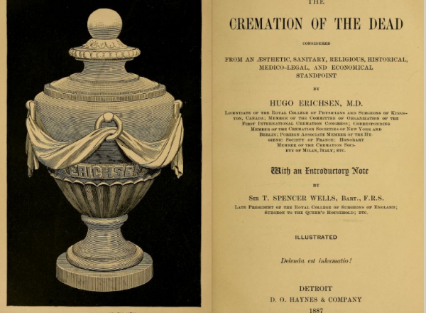 The opening pages to 1887 book The Cremation of the Dead.