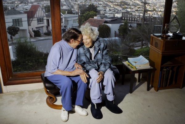 ** FILE** In this March 3, 2008 file photo, Phyllis Lyon, left, and Del Martin are photographed at home in San Francisco. On Monday, June 16, 2008, San Francisco Mayor Gavin Newsom will marry Martin and Lyon making them the first same sex couple to wed in San Francisco. (AP Photo/Marcio Jose Sanchez)